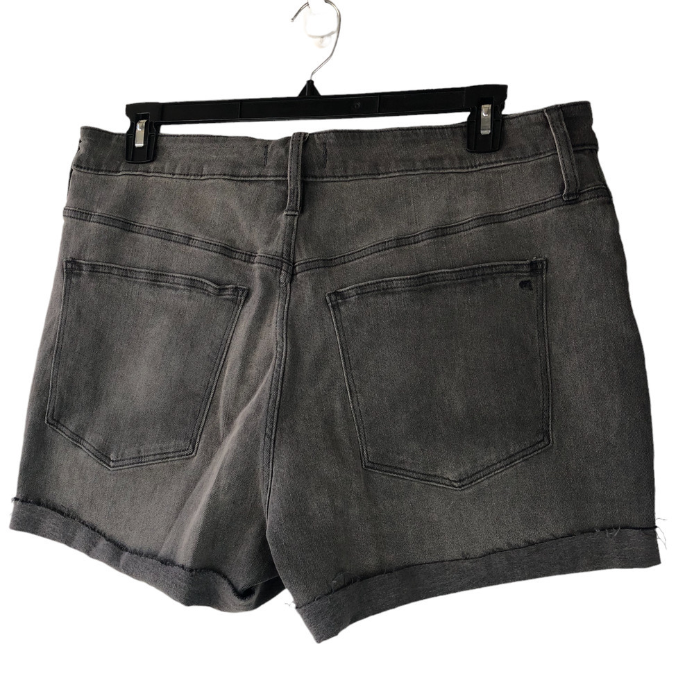 Madewell High Rise Cuffed Denim Shorts Gray Slater Wash M5774 Women's Size 32 - Picture 4 of 7